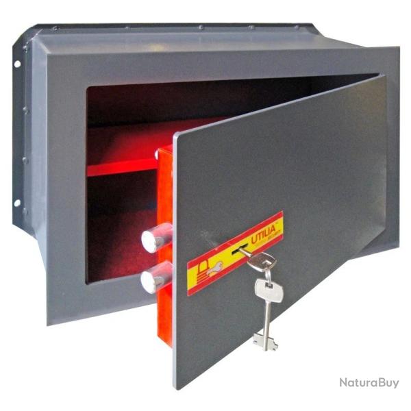 Coffre-Fort de S�curit� Double Tirroir Muraux Antivol Bijoux Armes Blind�e 49X19X32H