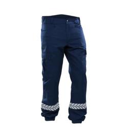 Pantalon S&eacute;curit&eacute; Priv&eacute;e avec bandes r&eacute;fl&eacute;chissantes HV GK Pro Bleu Marine