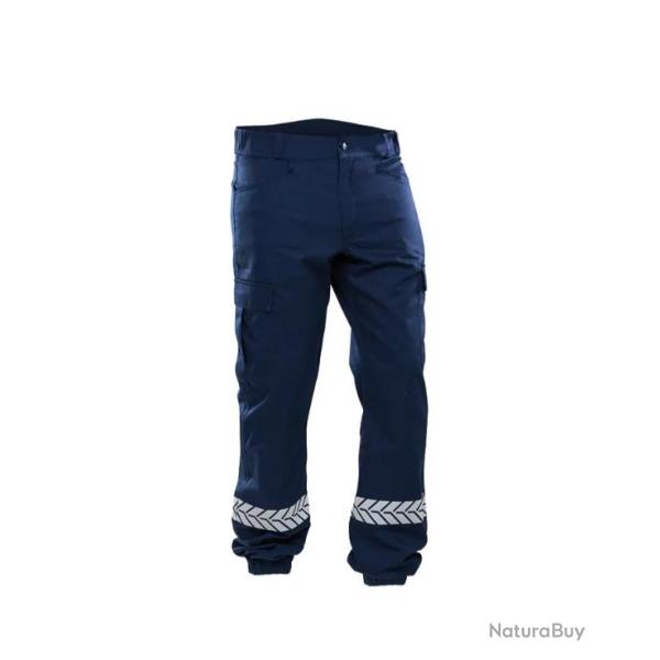 Pantalon S�curit� Incendie avec bandes r�fl�chissantes HV GK Pro Bleu Marine