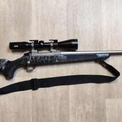 Carabine &agrave; verrou TIKKA M595 - Cal. 243 Win - Canon filet&eacute; 56 cm + Lunette 3-12x52 (Occasion)