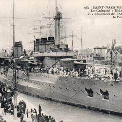 CPA - Marine de Guerre - SAINT-NAZAIRE- Nouvelle Entr&eacute;e Le Cuirasse  " Diderot " construit N&deg;6059
