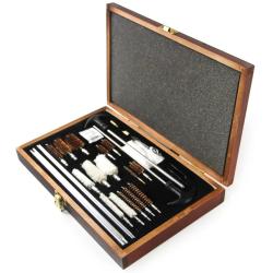 Kit universel de nettoyage pour armes fusils pistolets chasse coffre en bois