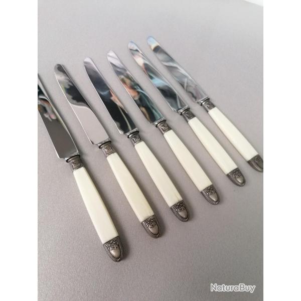 Couteaux table artisanaux coffret x6