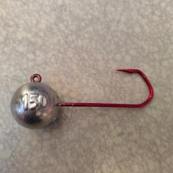 Lot de 4 t&ecirc;tes plomb&eacute;es 150g 10/0