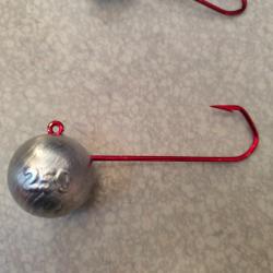 Lot de 3 t&ecirc;tes plomb&eacute;es 250g 12/0