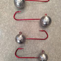 Lot de 4 t&ecirc;tes plomb&eacute;es 100g 150g 200g 250g