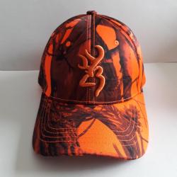 casquette de chasse Browning orange fluo camo