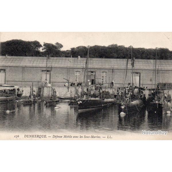 CPA - MARINE DE GUERRE -DUNKERQUE - D�fense Mobile avec les Sous-Marin -N�6050