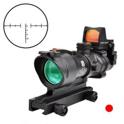 Viseur point rouge Red Dot ACOG 4x32 avec Fibre optique rouge + red dot RMR