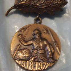 m&eacute;daille d&eacute;coration conseil g&eacute;n&eacute;ral aux anciens combattants 1918 - 1978