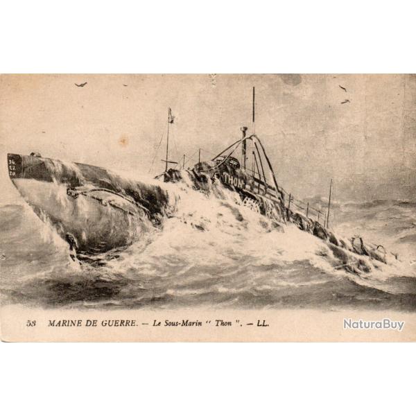 CPA - MARINE DE GUERRE -" Thon " Sous-Marin-N�6051