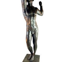 L'&acirc;ge d'airain d'apr&egrave;s Rodin sculpture bronze 89 cm