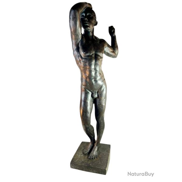 L'�ge d'airain d'apr�s Rodin sculpture bronze 89 cm