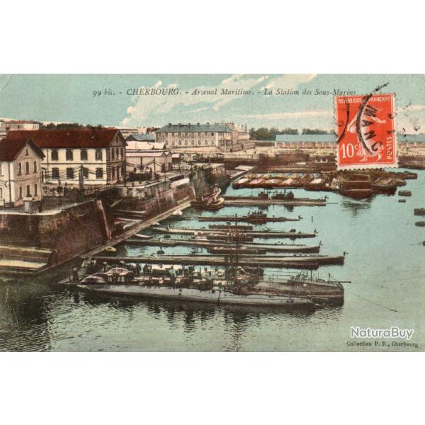 CPA - Marine de Guerre - CHERBOURG - Arsenal Maritime- La Station des Sous-Marin -N�6061