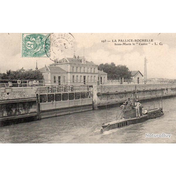 CPA - Marine de Guerre -LA PALLICE-ROCHELLE - Sous-Marin " CASTOR " -N�6062