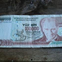billet turquie  100.000 lira 1970