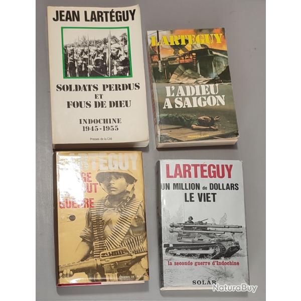 LARTEGUY 4 romans de guerres 1965/1985  VIETNAM INDOCHINE