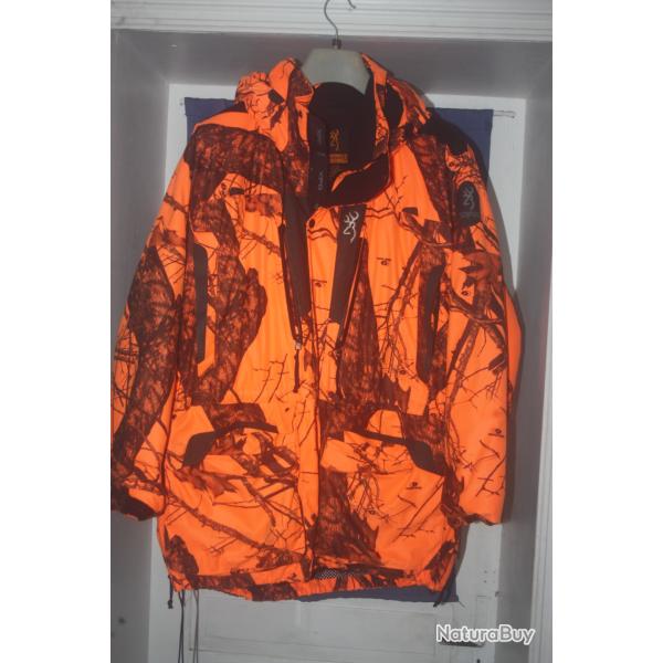 veste browning xl camo xpo big game blaze ORANGE  cause arret chasse taille xxl moi 1M80 92 KG