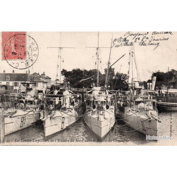 CPA - Marine de Guerre -Les Contre-Torpilleur de l'Escadre du Nord dans le Bassin ...  -N�6065