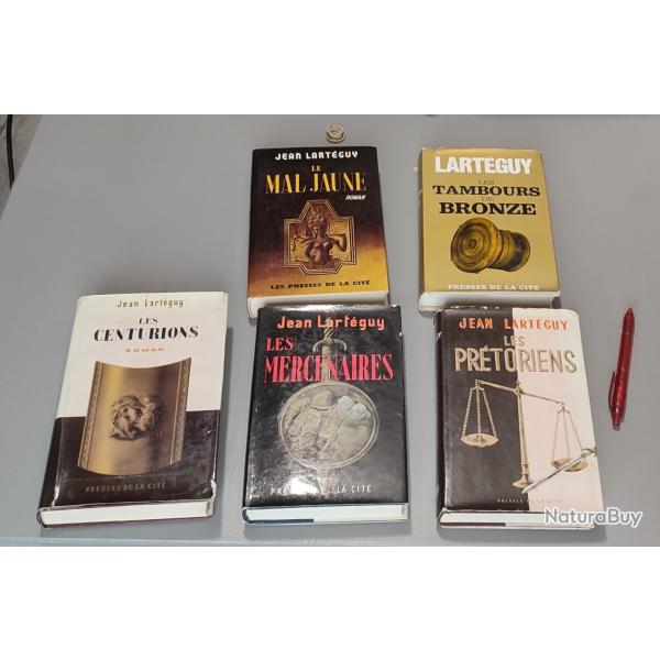 LARTEGUY Lot de 5  romans de guerre Cor�e / CEFEO / AFN