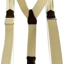 Bretelles r&eacute;glables &agrave; boutons de culotte, beige clair