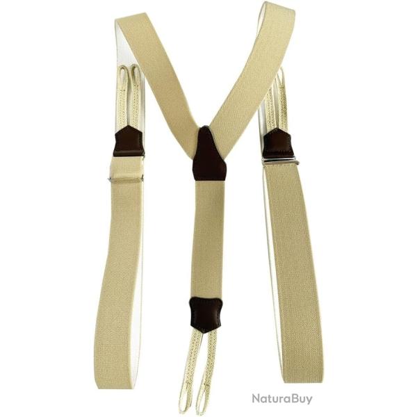 Bretelles r�glables � boutons de culotte, beige clair