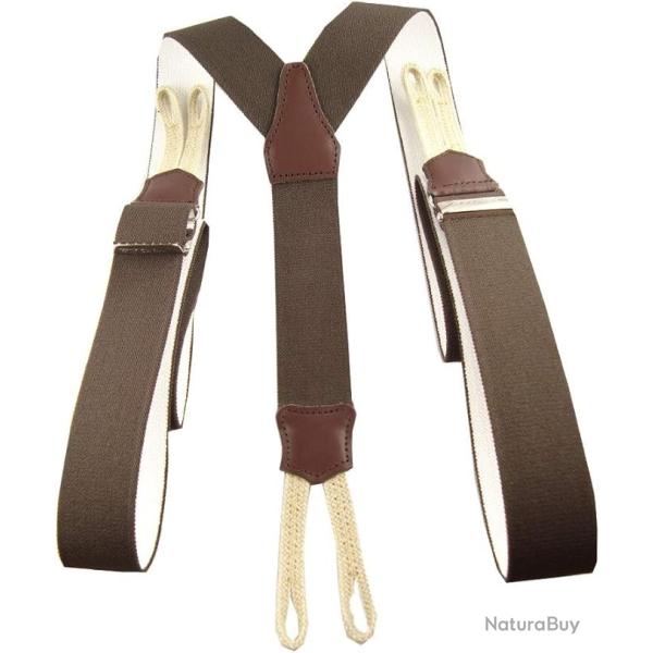 Bretelles r�glables � boutons de culotte, marron 02