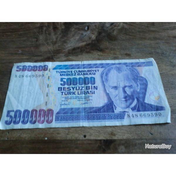 billet turquie 500.000  lira  K 48669590  1970