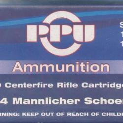 (5932)  20 cartouches PARTIZAN 6,5x54 MANNLICHER SOFT POINT 10,1 gr 156 grains sous blister x