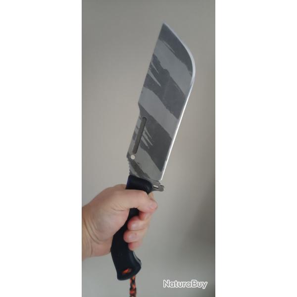 Couteau Work tuff gear ARES Work Tuff Gear Ares Gen 2, Tiger Stripes, Black Gator