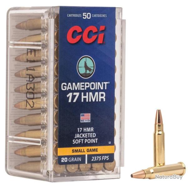 Cartouches CCI .17 HMR Gamepoint 20 grains - CCi Gamepoint .17HMR 20 grains