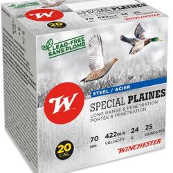 Cartouches Winchester Steel sp&eacute;cial plaines 20 70 24g Plomb