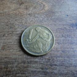monnaie tch&eacute;coslovaquie 1 couronne 1958