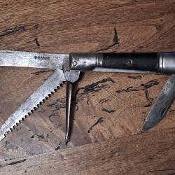 Ancien 4 fonctions PRADEL, 2 grandes paires de mitres, manche bak&eacute;lite