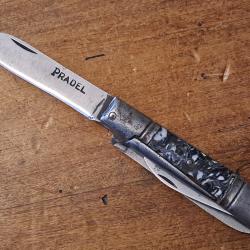 Ancien couteau "charretier" PRADEL, manche synth&eacute;tique, 10/18cm
