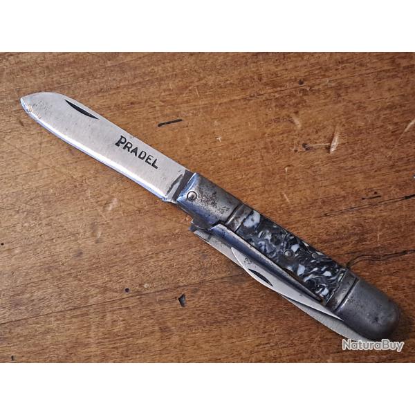 Ancien couteau "charretier" PRADEL, manche synth�tique, 10/18cm