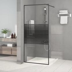 Paroi de douche Noir 90x195 cm Verre ESG transparent