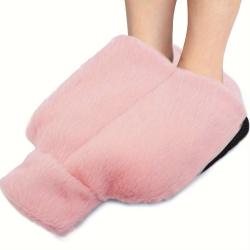 Chauffe-pieds avec bouillotte 2L - Non &eacute;lectrique - Ultra doux - Rose