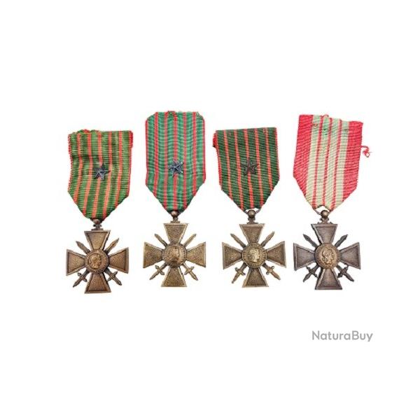 LOT MEDAILLES FRANCAISE CROIX DE GUERRE
