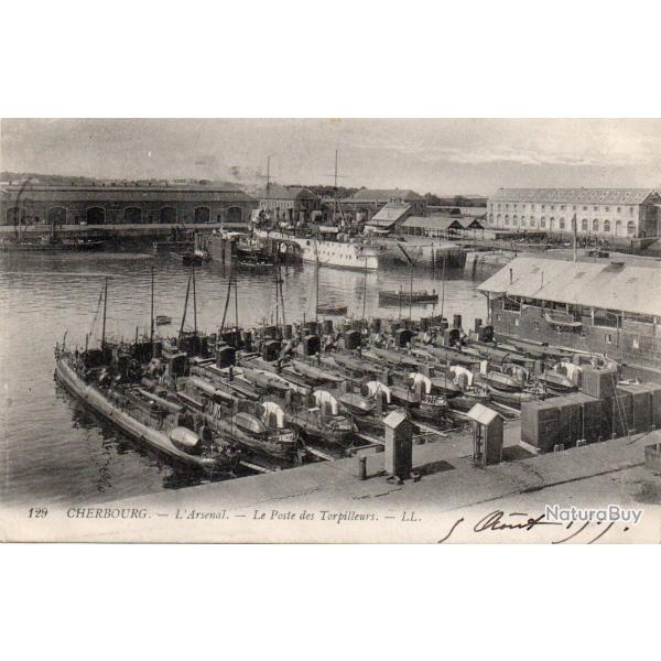 CPA - Marine de Guerre -CHERBOURG- L'arsenal- Le Poste des Torpilleurs N�6069