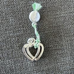 Pendentif neuf argent massif - double coeur