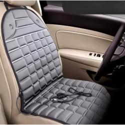 Housse Coussin de si&egrave;ge chauffant &eacute;lectrique 12V Confort hivernal voiture Gris