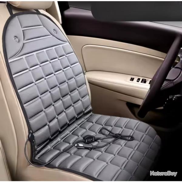 Housse Coussin de si�ge chauffant �lectrique 12V Confort hivernal voiture Gris