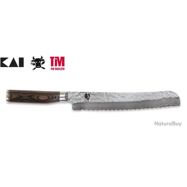 Kai TDM-1705 Shun Premier Tim M�lzer  Couteau � pain Lame 9" (23 cm), Poign�e 12,5 cm