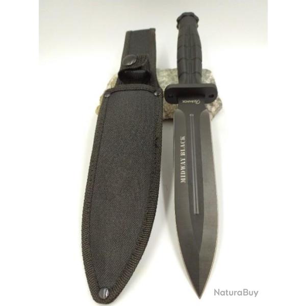 Couteau tactique Midway BLACK Lame 18 cm 3228707n65b