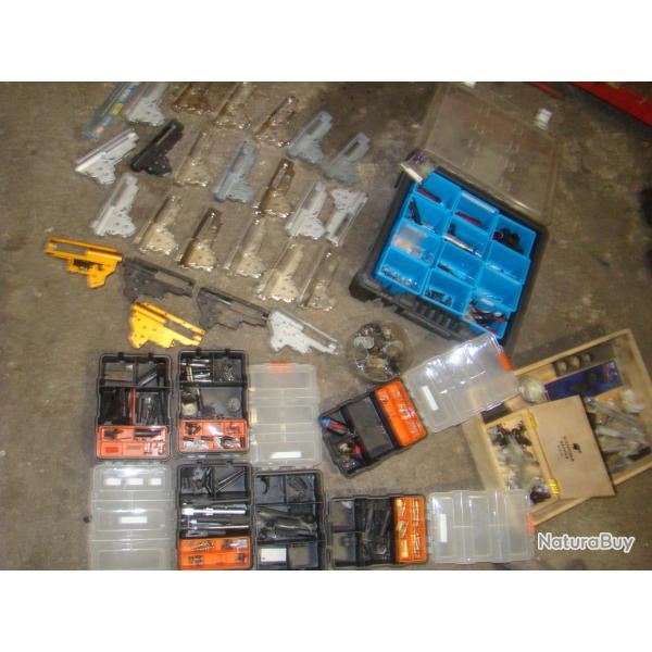 Gros lot de pieces mecaniques Airsoft Gearbox, GBB etc