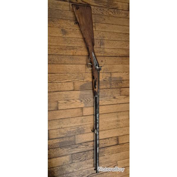 Fusil � percussion 19e si�cle calibre 20 poudre noire.