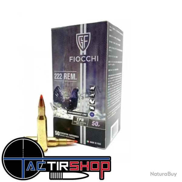 Munition FIOCCHI cal.222 Rem EPN 50gr boite de 50