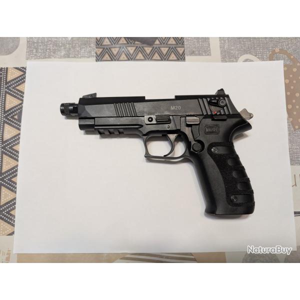 PISTOLET  MAUSER M20 SD Filet� cal.22Lr