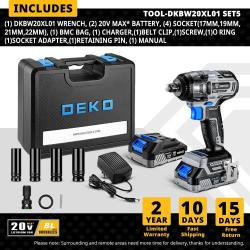 Cle a Choc Sans Fil 20V 350Nm 13mm, Modele: SET 5